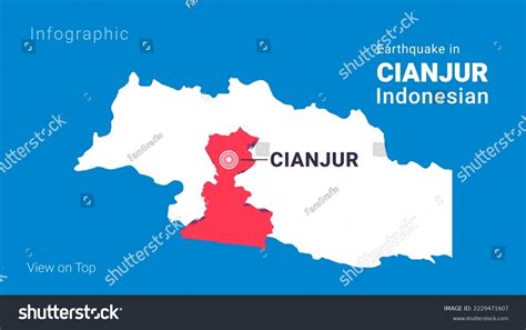 Map Design Cianjur District Indonesia Earthquake Stock Vector (Royalty Free) 2229471607 ...