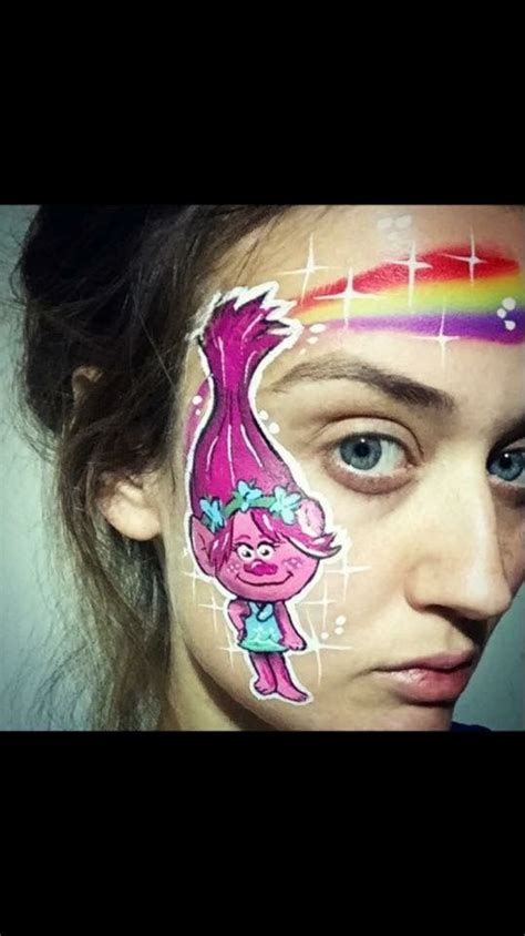 Pin on Trolls Poppy Face paint