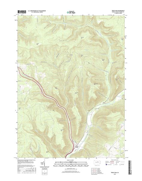 MyTopo Trout Run, Pennsylvania USGS Quad Topo Map