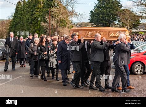 Ovens, Ireland. 12th Feb, 2018. The funeral of footballer Liam Miller ...