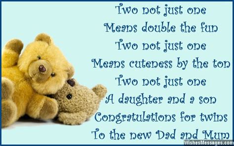 Congratulations for Having Twins: Newborn Baby Card Wishes – WishesMessages.com