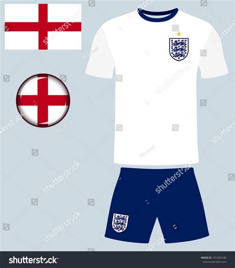 England Football Jersey. Abstract Vector Image Of The England Football Team Kit, Along With The ...