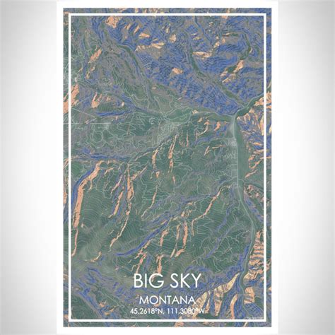 Big Sky - Montana Map Print in Afternoon — JACE Maps