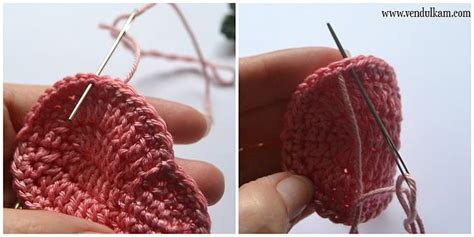 Strawberry applique - Magic with hook and needles