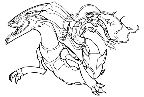 Rayquaza Mega Pokemon Coloring Page to Print - Free Printable Coloring ...