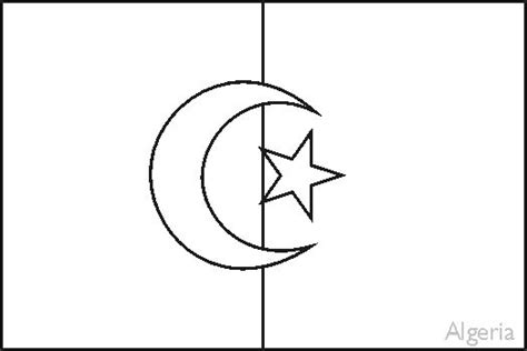 صور علم الجزائر للتلوين 20160820 428 | Flag coloring pages, Algeria flag, English teacher gifts