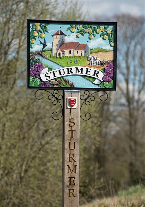 Sturmer Village Sign, Sturmer, Essex, England | Signs, Village ...