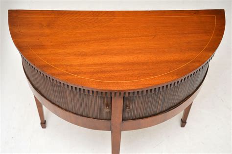 Antique Georgian Mahogany Tambour Front Console Table | Marylebone Antiques