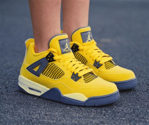 About the Air Jordan 4 Yellow Lightning Sneakers | eBay