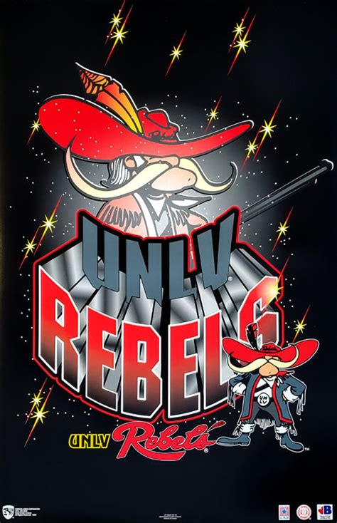 UNLV Runnin' Rebels "Hey, Reb!" Classic NCAA Team Logo Poster - Norman ...