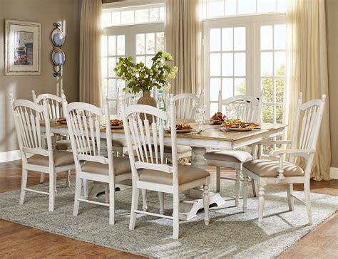 Hollyhock Distressed white Dining Room Set from Homelegance (5123-96) | Coleman Furniture