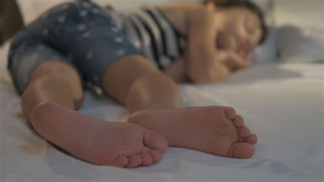 Feet Sleeping Child Little Girl Sleeping Stock Footage Video (100% ...