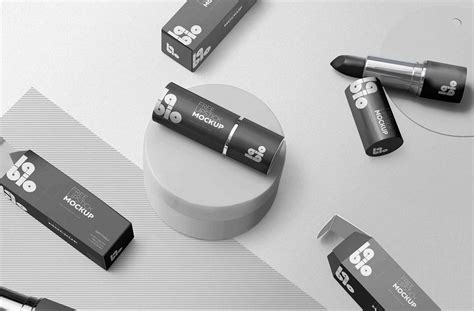 Free Matte Lipstick Packaging Mockup (PSD)