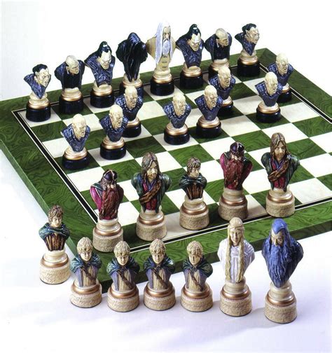 Lord of the Rings Chess Set, Hand Decorated