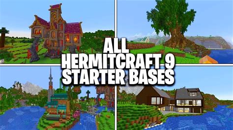 ALL Hermitcraft Starter Bases! Hermitcraft 9 Starter Houses - YouTube