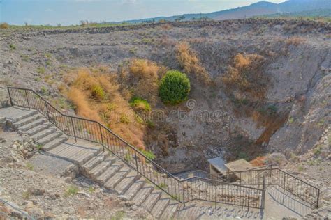 Huge Water System, Spring Fed at the Tel Megiddo National Park, City of Megiddo, Israel Stock ...