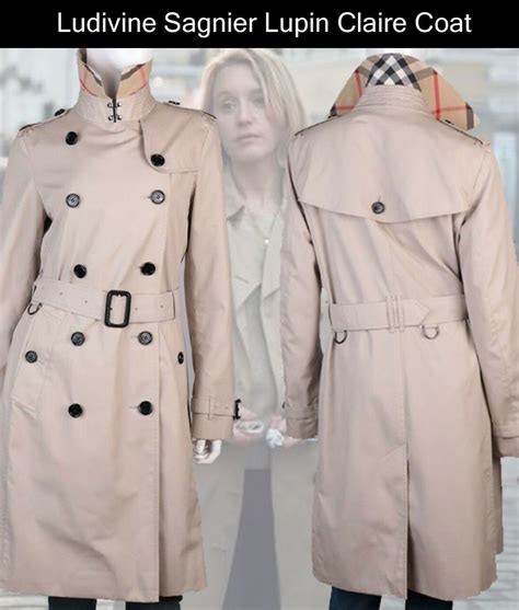 Double Breasted Ludivine Sagnier Lupin Claire Coat - Jackets Expert