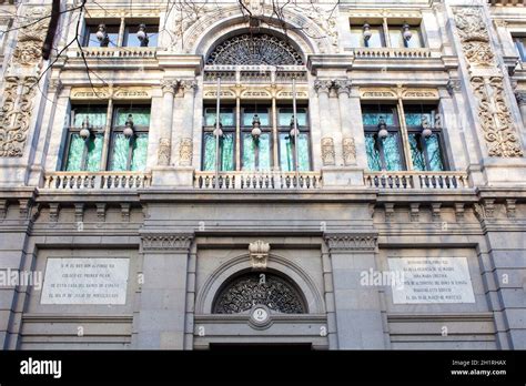 Main headquarters of the Bank of Spain. One of the most beautiful examples of 19th-century ...