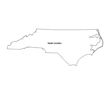 North Carolina Printable Map