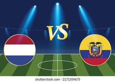 Group Stage Matches Netherlands Vs Ecuador Stock Vector (Royalty Free ...