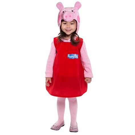 Living Fiction Peppa Pig Deluxe Girl's Halloween Fancy-Dress Costume ...