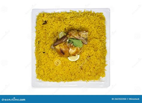 Mandi Chicken Biryani_white Background Stock Image | CartoonDealer.com ...