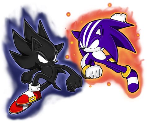 dark sonic vs darkspine sonic by daggerslashs on DeviantArt