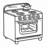 Premium Vector  Hand Drawn Coloring Book Outline Of Stove Home sketch template