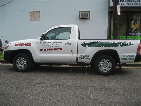 Carpet and floor Maintenance Truck Lettering - Valle Signs & Awnings