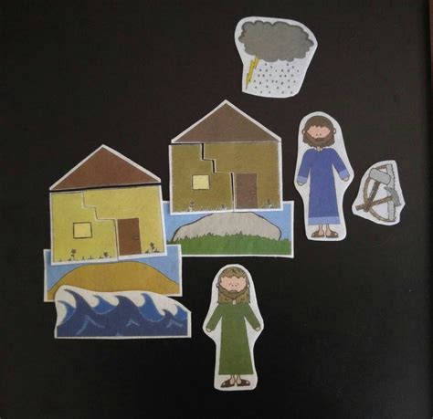 The Wise Man Built His House Upon a Rock Flannel Board Story Felt Set With Story Card - Etsy