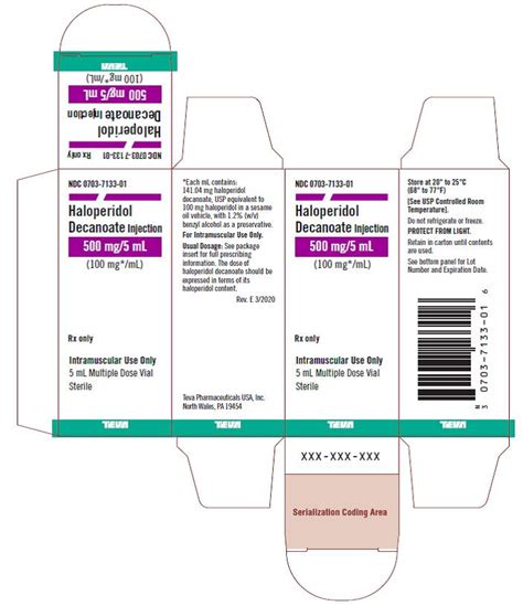 Haloperidol Decanoate Injection - FDA prescribing information, side ...