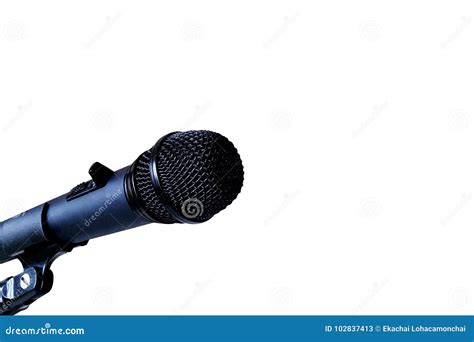 Microphone on stand stock image. Image of singer, microphone - 102837413