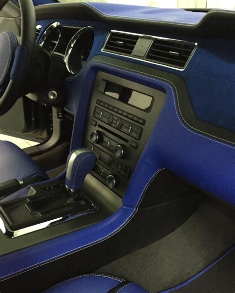 ford mustang black and blue custom interior | Custom car interior, Car upholstery, Automotive ...