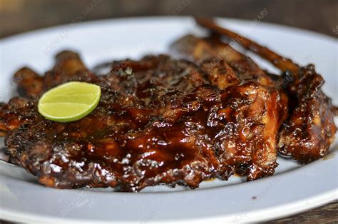 Close up of plate of spicy food in Indonesia - Stock Image - F021/2867 - Science Photo Library