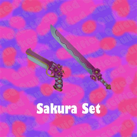 Roblox Murder Mystery 2 MM2 Sakura Set Blossom Sakura Knife and Guns | eBay