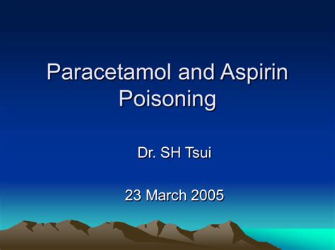 Paracetamol and Aspirin Poisoning