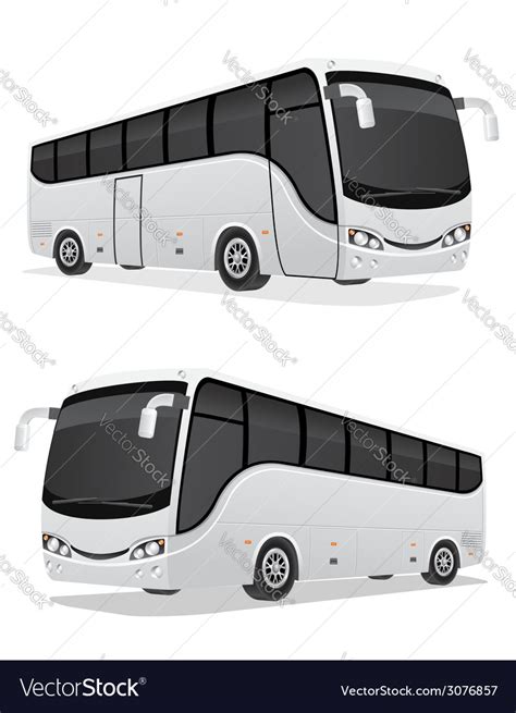 Big tour bus 03 Royalty Free Vector Image - VectorStock