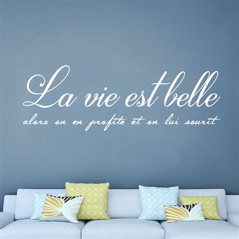 Sticker citation la vie est belle alors on en profite – Stickers Citations Français - Ambiance ...