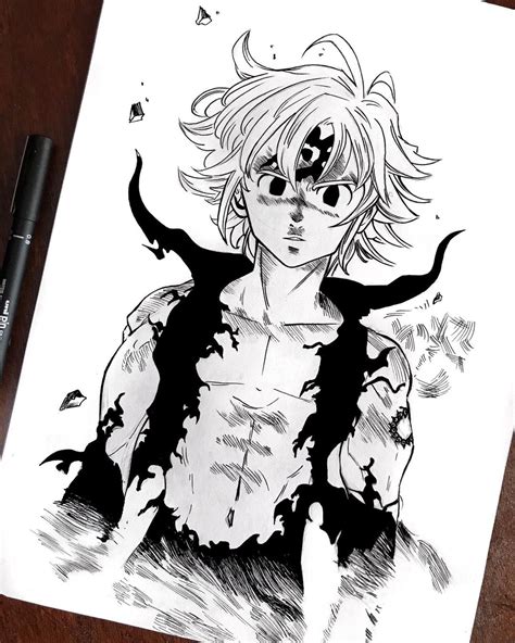 Meliodas demon form! : r/NanatsunoTaizai