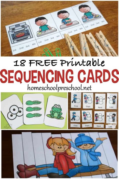 10 Story Sequencing Cards Printable Activities for Preschoolers