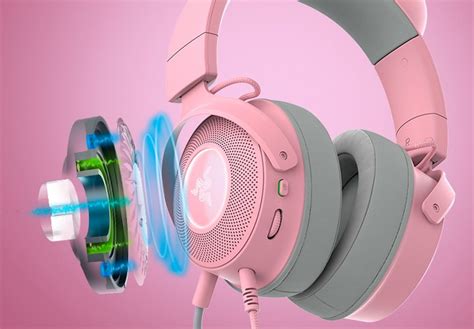 Razer Kraken Kitty V2 Pro USB Gaming Headset- Pink - Vibe Gaming