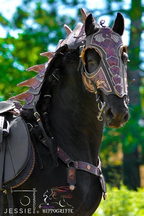 Medieval friesian horse armor game of throne leather tack | Etsy ...