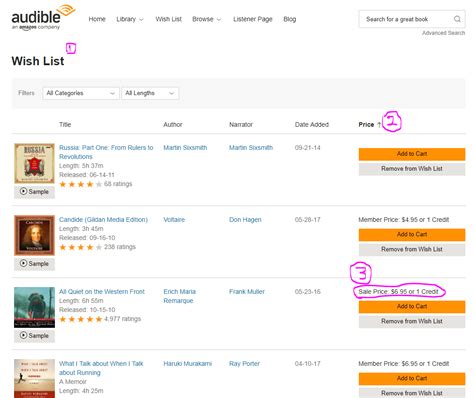 LPT: Audible Sale: See if wish-list books are on-sale : audiobooks