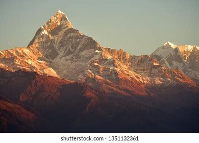 Machapuchare Sunrise View Dhampus Pokhara Nepal Stock Photo 1351132331 ...