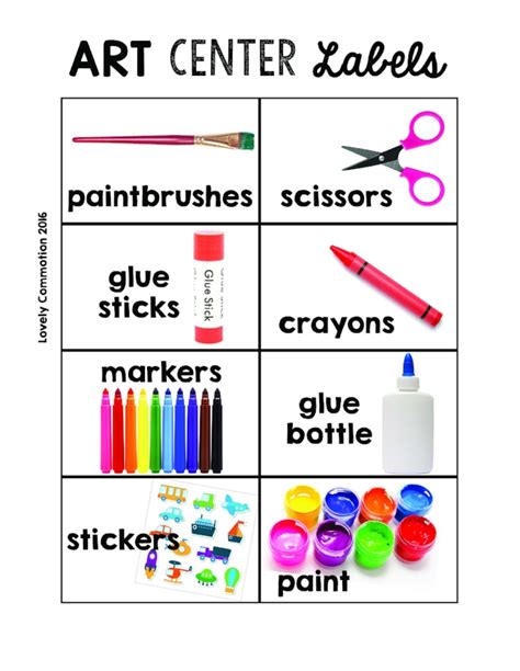 Preschool Art Center Storage - Lovely Commotion Preschool Resources