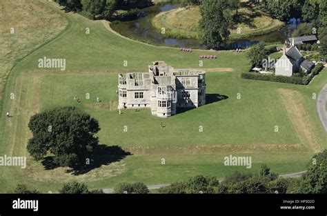 Spectacular aerial views of the National Trust property of Lyveden New Bield in Northamptonshire ...