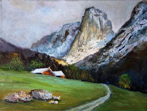 Yosemite National Park Oil Painting Mountains Original Art | Etsy