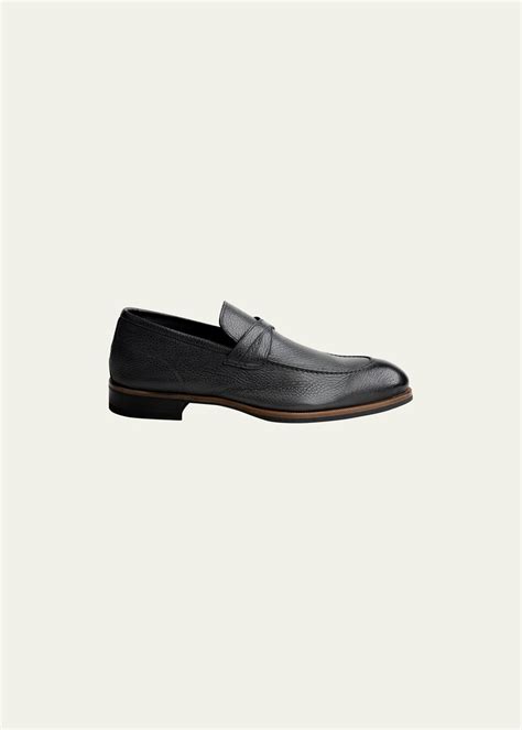 Di Bianco Firenze Leather Penny Loafers - Fumo | Editorialist