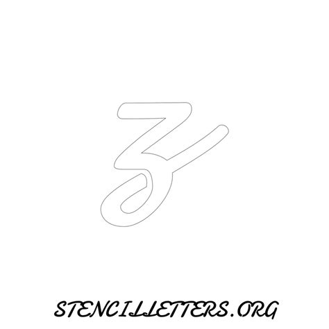 3 Inch Free Printable Individual 139 Cursive Lowercase Letter Stencils ...