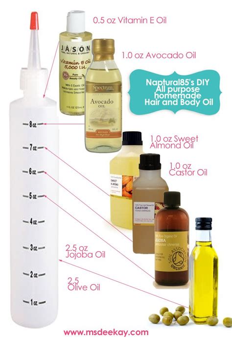 Natural hair oil recipe | DIY | Pinterest